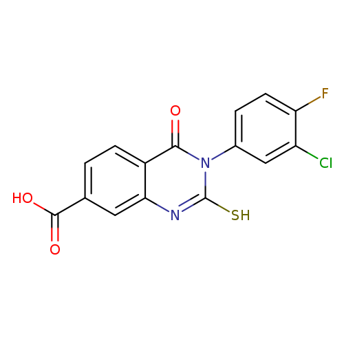 3-(3-chloro-4-fluorophenyl)-4-oxo-2-sulfanyl-3,4-dihydroquinazoline-7-carboxylic acid