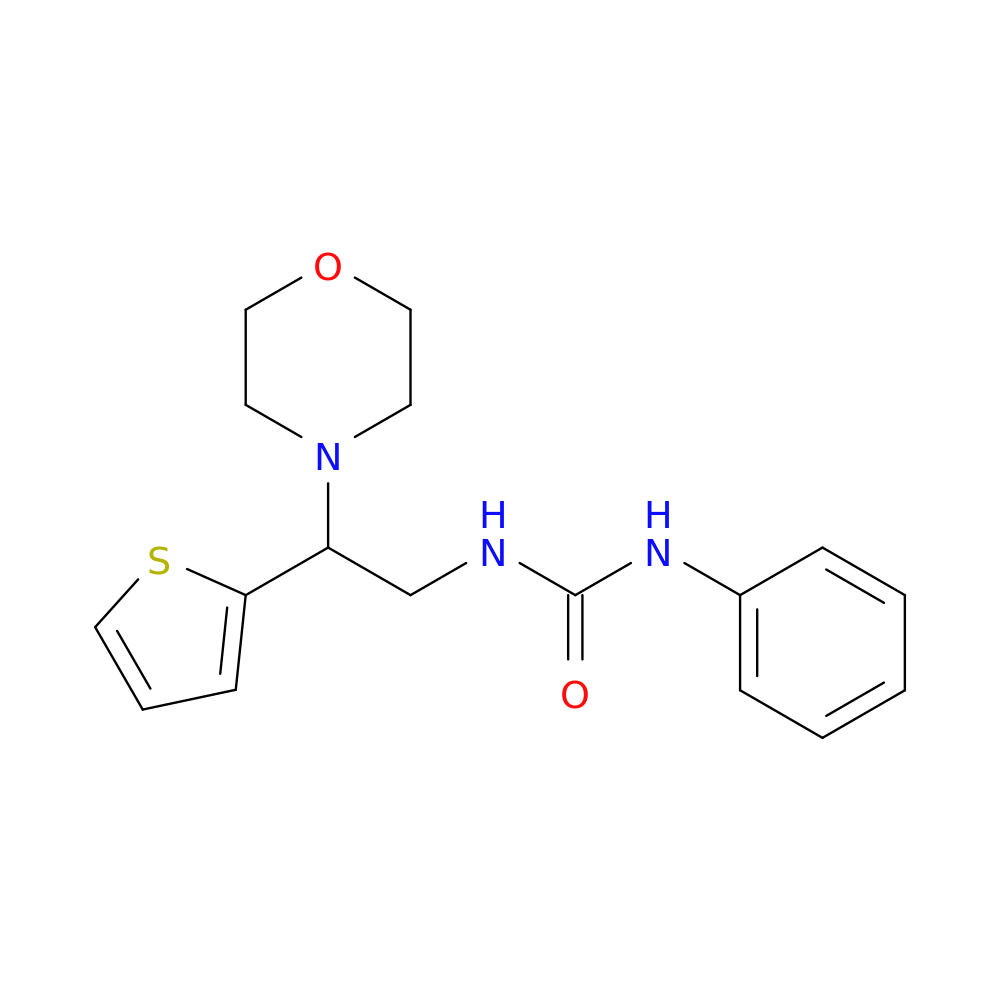 3-[2-(morpholin-4-yl)-2-(thiophen-2-yl)ethyl]-1-phenylurea