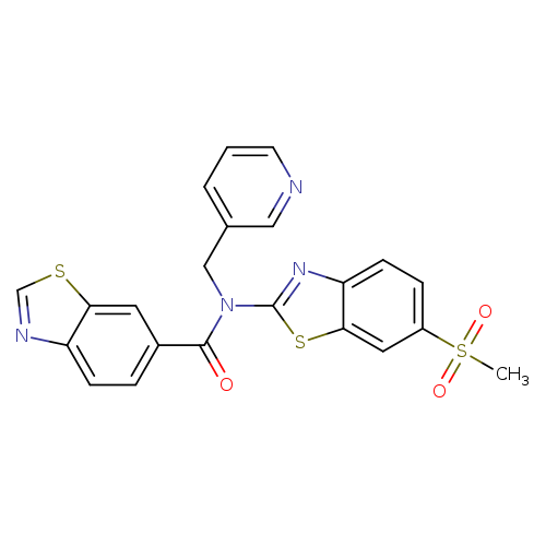 N-(6-methanesulfonyl-1,3-benzothiazol-2-yl)-N-[(pyridin-3-yl)methyl]-1,3-benzothiazole-6-carboxamide