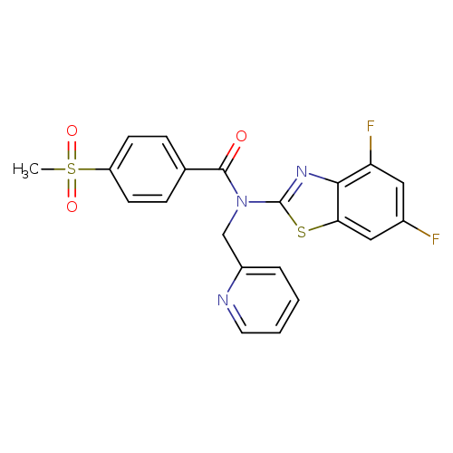 N-(4,6-difluoro-1,3-benzothiazol-2-yl)-4-methanesulfonyl-N-[(pyridin-2-yl)methyl]benzamide