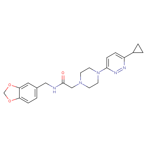 N-[(2H-1,3-benzodioxol-5-yl)methyl]-2-[4-(6-cyclopropylpyridazin-3-yl)piperazin-1-yl]acetamide