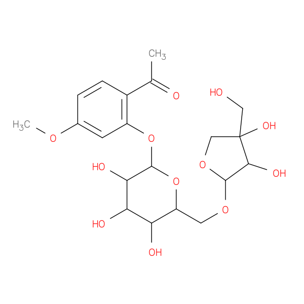 1-[2-[(6-O-D-Apio-β-D-furanosyl-β-D-glucopyranosyl)oxy]-4-methoxyphenyl]ethanone