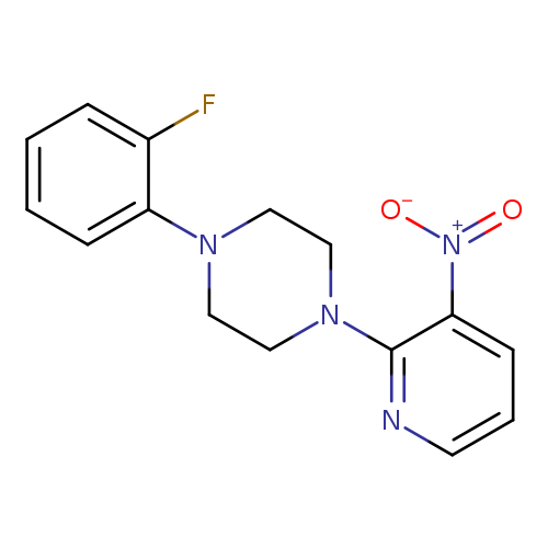 1-(2-fluorophenyl)-4-(3-nitropyridin-2-yl)piperazine