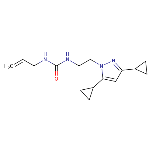 1-[2-(3,5-dicyclopropyl-1H-pyrazol-1-yl)ethyl]-3-(prop-2-en-1-yl)urea