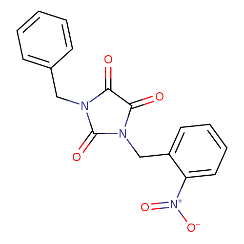 1-benzyl-3-[(2-nitrophenyl)methyl]imidazolidine-2,4,5-trione