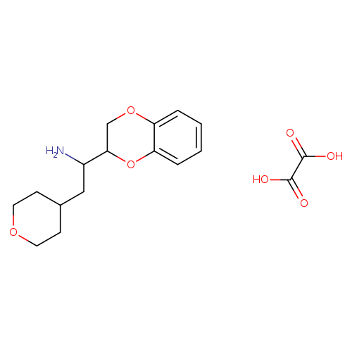 1-(2,3-dihydro-1,4-benzodioxin-2-yl)-2-(oxan-4-yl)ethan-1-amine, oxalic acid