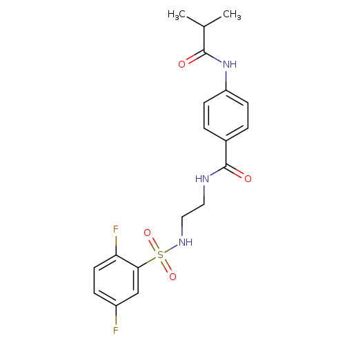 N-[2-(2,5-difluorobenzenesulfonamido)ethyl]-4-(2-methylpropanamido)benzamide