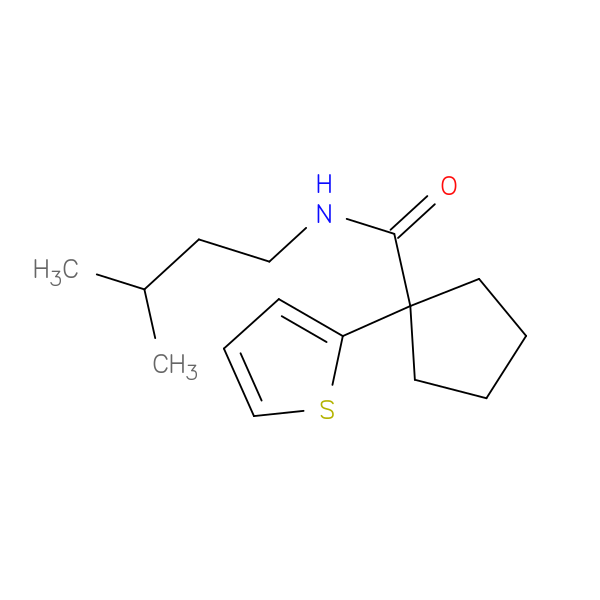 N-(3-methylbutyl)-1-(thiophen-2-yl)cyclopentane-1-carboxamide