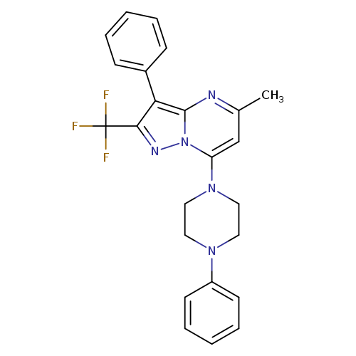 1-[5-methyl-3-phenyl-2-(trifluoromethyl)pyrazolo[1,5-a]pyrimidin-7-yl]-4-phenylpiperazine