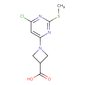1-(6-Chloro-2-(methylthio)pyrimidin-4-yl)azetidine-3-carboxylic acid