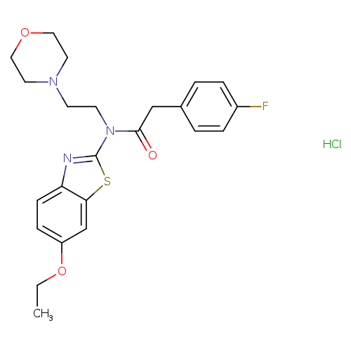 N-(6-ethoxy-1,3-benzothiazol-2-yl)-2-(4-fluorophenyl)-N-[2-(morpholin-4-yl)ethyl]acetamide hydrochloride