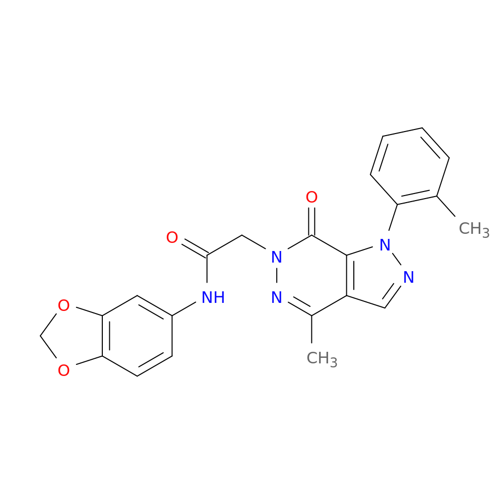 N-(2H-1,3-benzodioxol-5-yl)-2-[4-methyl-1-(2-methylphenyl)-7-oxo-1H,6H,7H-pyrazolo[3,4-d]pyridazin-6-yl]acetamide