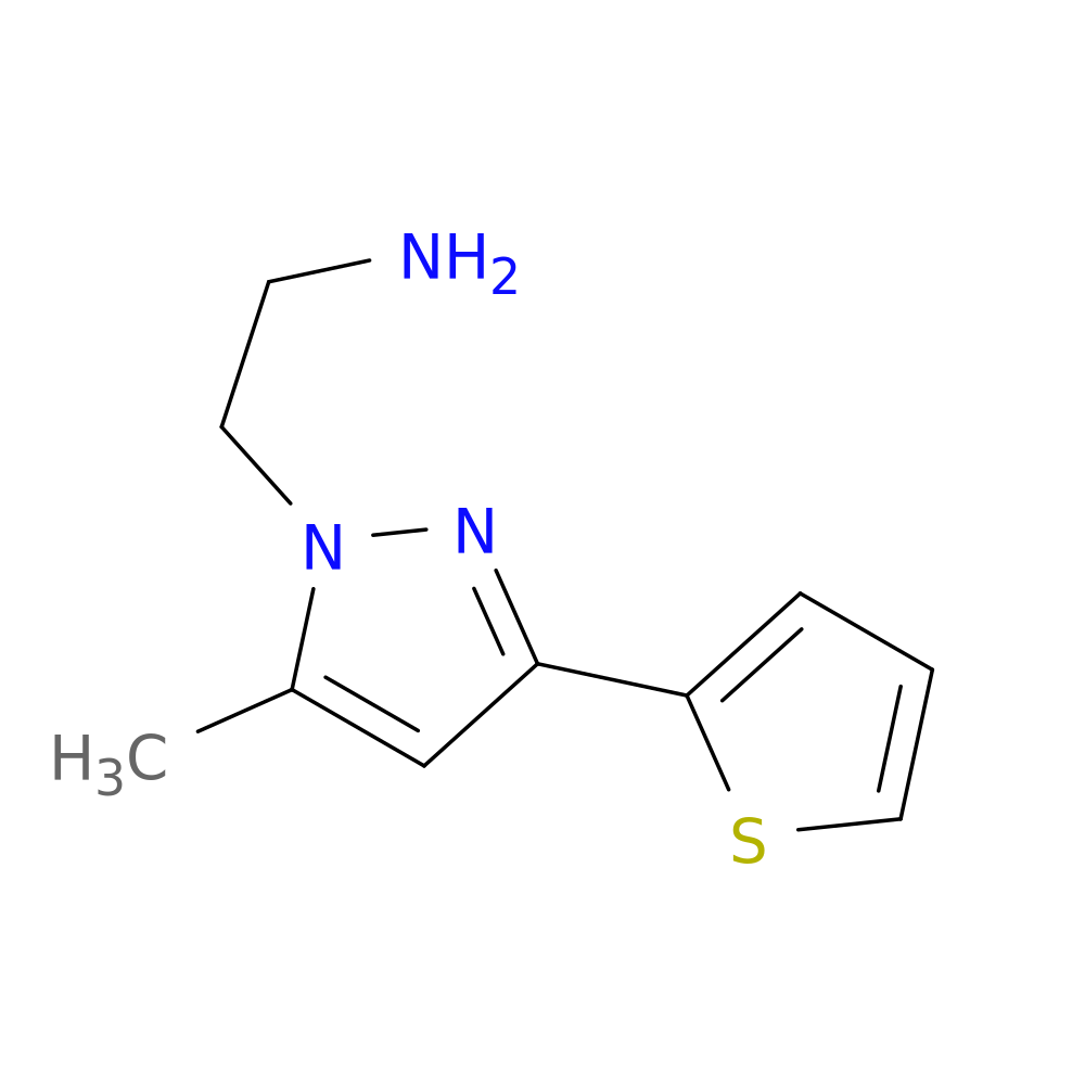 2-(5-Methyl-3-(thiophen-2-yl)-1H-pyrazol-1-yl)ethan-1-amine