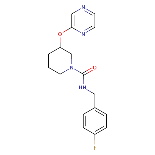 N-[(4-fluorophenyl)methyl]-3-(pyrazin-2-yloxy)piperidine-1-carboxamide