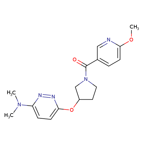 6-{[1-(6-methoxypyridine-3-carbonyl)pyrrolidin-3-yl]oxy}-N,N-dimethylpyridazin-3-amine