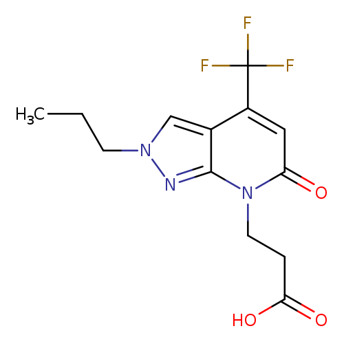 3-[6-oxo-2-propyl-4-(trifluoromethyl)-2H,6H,7H-pyrazolo[3,4-b]pyridin-7-yl]propanoic acid