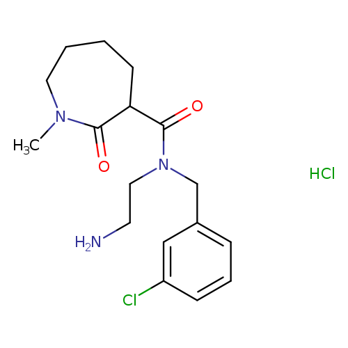 N-(2-aminoethyl)-N-[(3-chlorophenyl)methyl]-1-methyl-2-oxoazepane-3-carboxamidehydrochloride