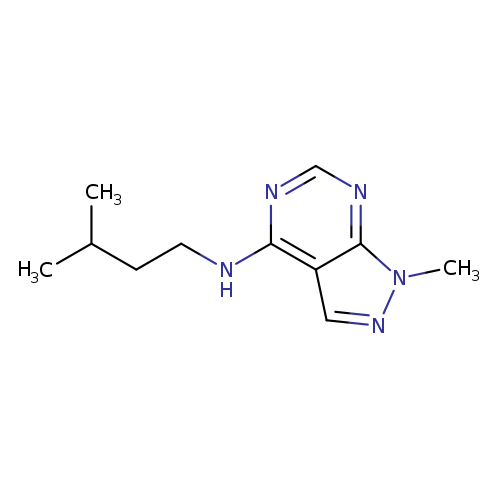 1-methyl-N-(3-methylbutyl)-1H-pyrazolo[3,4-d]pyrimidin-4-amine