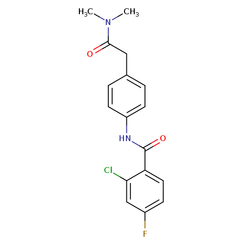 2-chloro-N-{4-[(dimethylcarbamoyl)methyl]phenyl}-4-fluorobenzamide