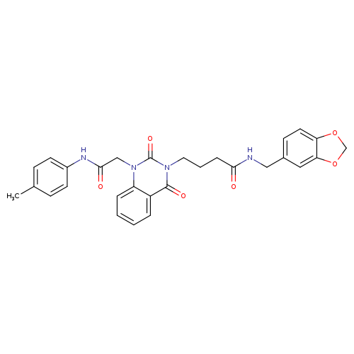 N-[(2H-1,3-benzodioxol-5-yl)methyl]-4-(1-{[(4-methylphenyl)carbamoyl]methyl}-2,4-dioxo-1,2,3,4-tetrahydroquinazolin-3-yl)butanamide