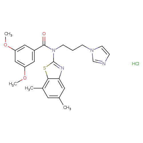 N-(5,7-dimethyl-1,3-benzothiazol-2-yl)-N-[3-(1H-imidazol-1-yl)propyl]-3,5-dimethoxybenzamide hydrochloride