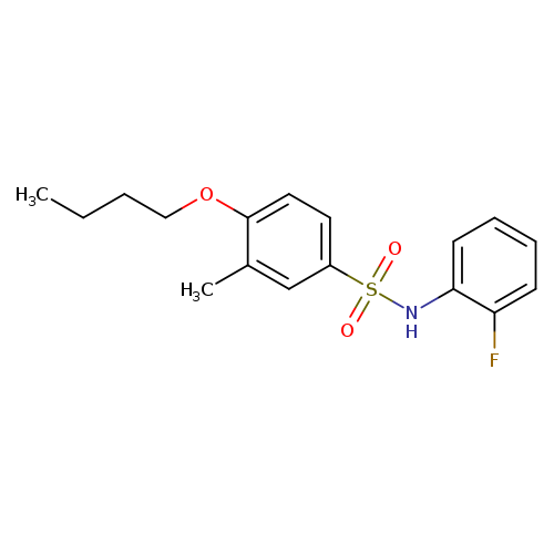 4-butoxy-N-(2-fluorophenyl)-3-methylbenzene-1-sulfonamide