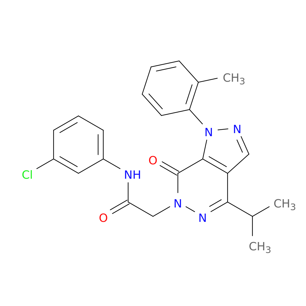 N-(3-chlorophenyl)-2-[1-(2-methylphenyl)-7-oxo-4-(propan-2-yl)-1H,6H,7H-pyrazolo[3,4-d]pyridazin-6-yl]acetamide