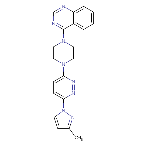 4-{4-[6-(3-methyl-1H-pyrazol-1-yl)pyridazin-3-yl]piperazin-1-yl}quinazoline