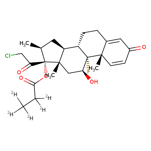 21-chloro-9-fluoro-11-hydroxy-16-methyl-17-(1-oxopropoxy-2,2,3,3,3-d<sub>5</sub>)-(11β,16β)-pregna-1,4-diene-3,20-dione