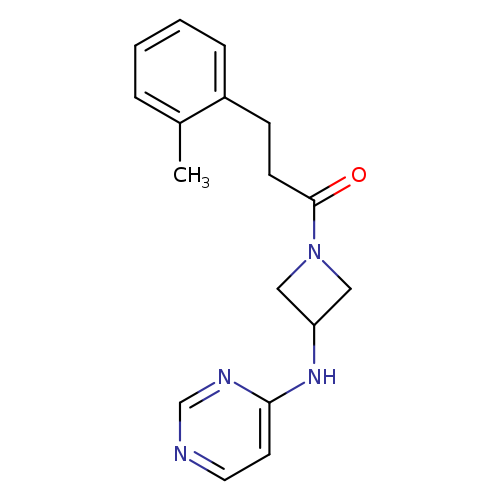 3-(2-methylphenyl)-1-{3-[(pyrimidin-4-yl)amino]azetidin-1-yl}propan-1-one