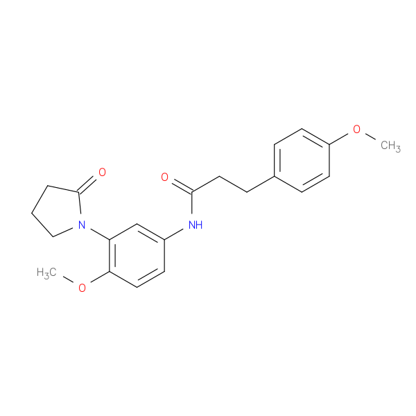 N-[4-methoxy-3-(2-oxopyrrolidin-1-yl)phenyl]-3-(4-methoxyphenyl)propanamide