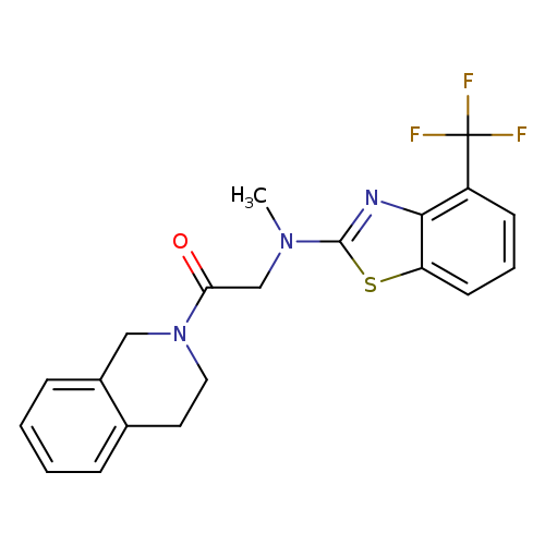 2-{methyl[4-(trifluoromethyl)-1,3-benzothiazol-2-yl]amino}-1-(1,2,3,4-tetrahydroisoquinolin-2-yl)ethan-1-one