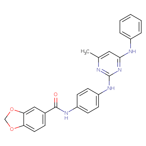 N-(4-{[4-methyl-6-(phenylamino)pyrimidin-2-yl]amino}phenyl)-2H-1,3-benzodioxole-5-carboxamide
