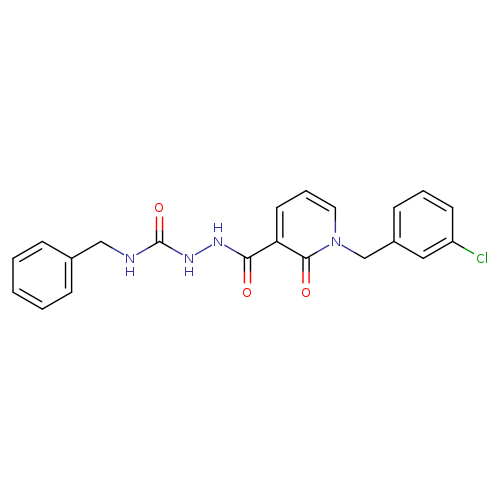 N-[(benzylcarbamoyl)amino]-1-[(3-chlorophenyl)methyl]-2-oxo-1,2-dihydropyridine-3-carboxamide