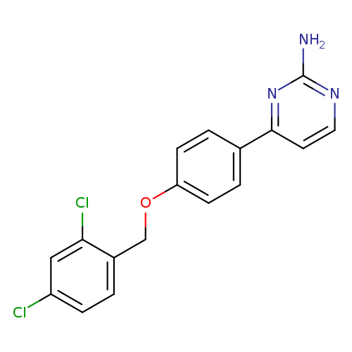 4-{4-[(2,4-dichlorophenyl)methoxy]phenyl}pyrimidin-2-amine
