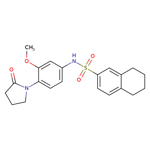 N-[3-methoxy-4-(2-oxopyrrolidin-1-yl)phenyl]-5,6,7,8-tetrahydronaphthalene-2-sulfonamide