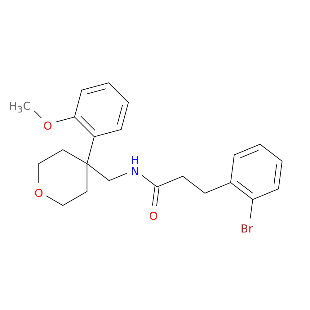 3-(2-bromophenyl)-N-{[4-(2-methoxyphenyl)oxan-4-yl]methyl}propanamide