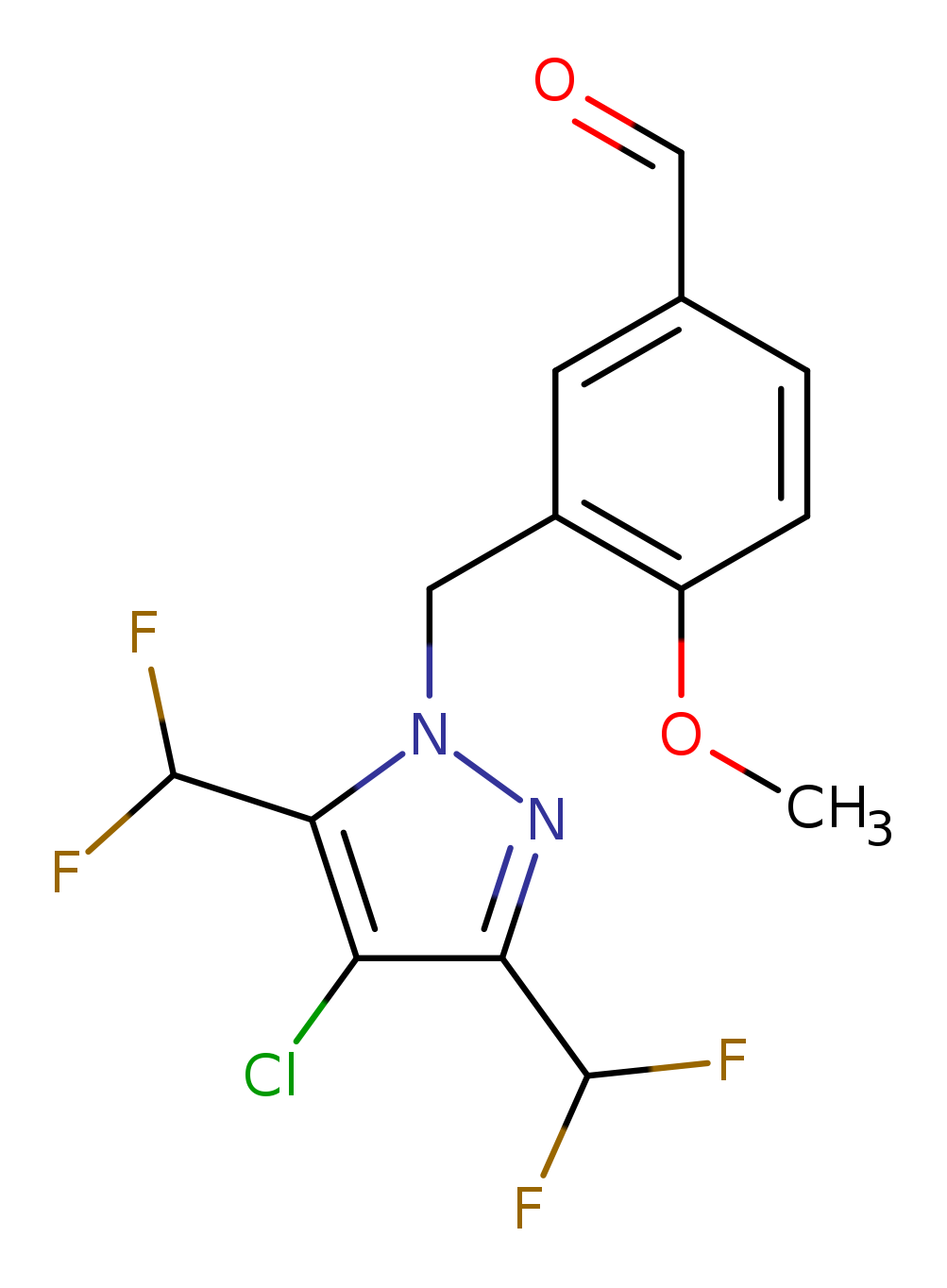 3-{[4-chloro-3,5-bis(difluoromethyl)-1H-pyrazol-1-yl]methyl}-4-methoxybenzaldehyde