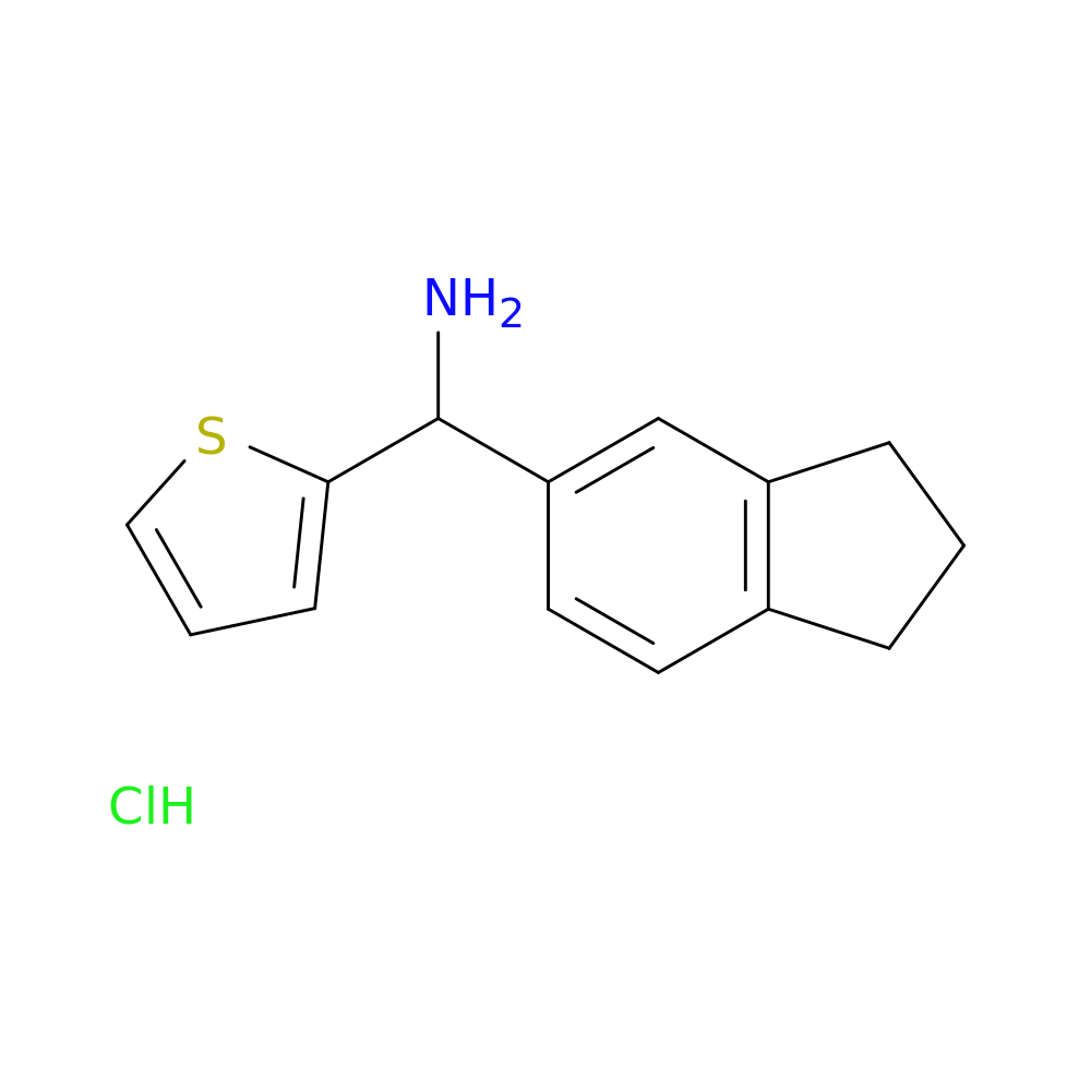 1-(2,3-dihydro-1H-inden-5-yl)-1-(thiophen-2-yl)methanamine hydrochloride