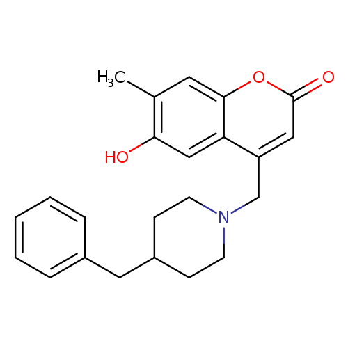 4-[(4-benzylpiperidin-1-yl)methyl]-6-hydroxy-7-methyl-2H-chromen-2-one
