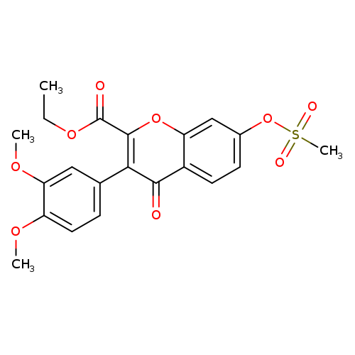 ethyl 3-(3,4-dimethoxyphenyl)-7-(methanesulfonyloxy)-4-oxo-4H-chromene-2-carboxylate