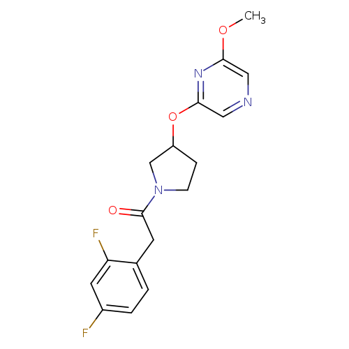 2-(2,4-difluorophenyl)-1-{3-[(6-methoxypyrazin-2-yl)oxy]pyrrolidin-1-yl}ethan-1-one