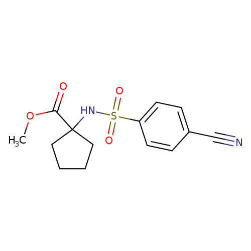 methyl 1-(4-cyanobenzenesulfonamido)cyclopentane-1-carboxylate