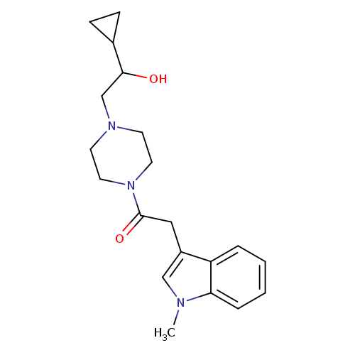 1-[4-(2-cyclopropyl-2-hydroxyethyl)piperazin-1-yl]-2-(1-methyl-1H-indol-3-yl)ethan-1-one