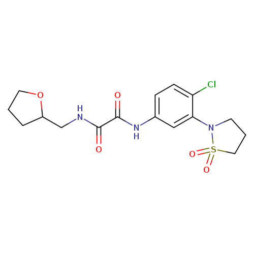 N'-[4-chloro-3-(1,1-dioxo-1lambda6,2-thiazolidin-2-yl)phenyl]-N-[(oxolan-2-yl)methyl]ethanediamide