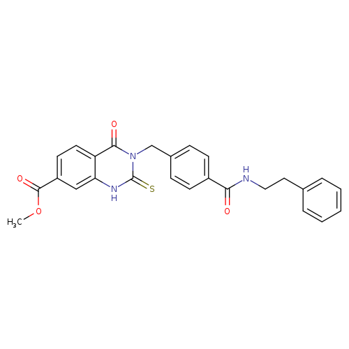 methyl 4-oxo-3-({4-[(2-phenylethyl)carbamoyl]phenyl}methyl)-2-sulfanylidene-1,2,3,4-tetrahydroquinazoline-7-carboxylate