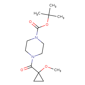 1-Piperazinecarboxylic acid, 4-[(1-methoxycyclopropyl)carbonyl]-, 1,1-dimethylethyl ester