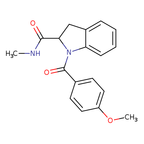 1-(4-methoxybenzoyl)-N-methyl-2,3-dihydro-1H-indole-2-carboxamide