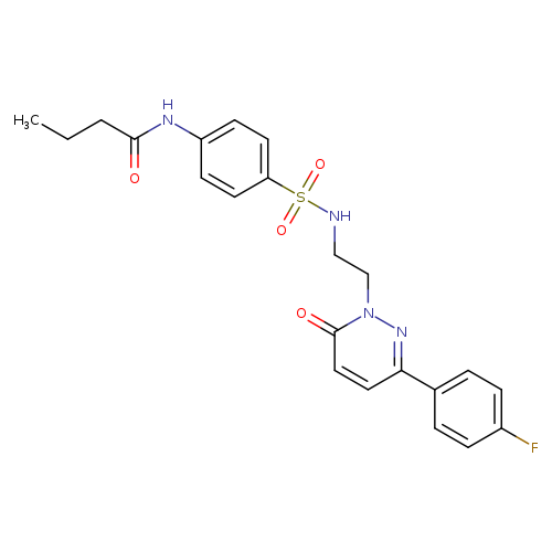 N-[4-({2-[3-(4-fluorophenyl)-6-oxo-1,6-dihydropyridazin-1-yl]ethyl}sulfamoyl)phenyl]butanamide