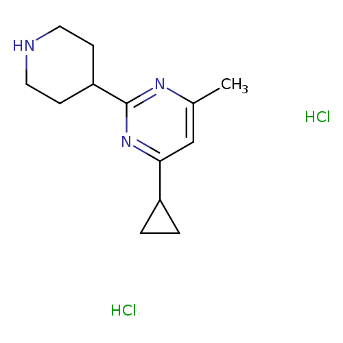 4-cyclopropyl-6-methyl-2-(piperidin-4-yl)pyrimidine dihydrochloride
